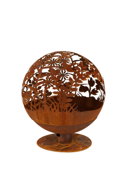 Fallen Fruits Meadow Globe Firepit, Rust - view 2, Rust
