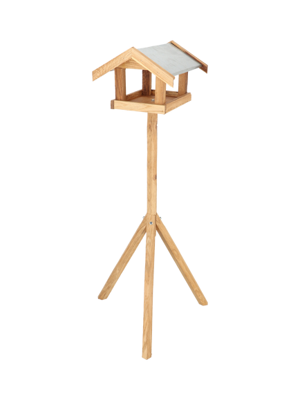 Fallen Fruits Oak Wood Bird Table, Natural