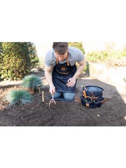 Fallen Fruits Round Denim Garden Tool Bag - view 2, Blue