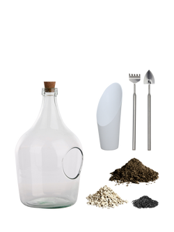 Fallen Fruits DIY Bottle Glass Plant Terrarium Set, 3L, Clear