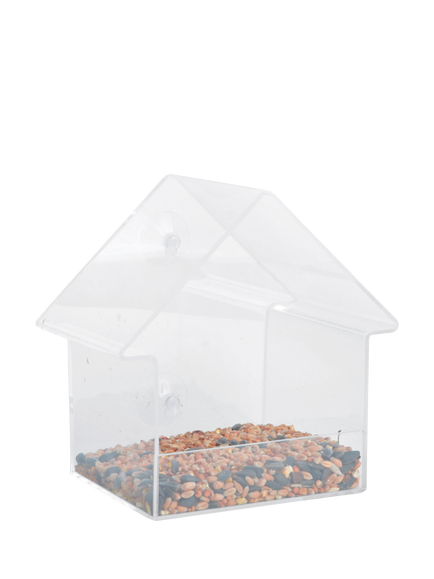 Fallen Fruits Window Bird Feeder House, Clear