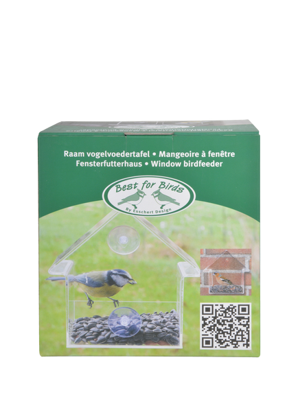 Fallen Fruits Window Bird Feeder House - view 2, Clear