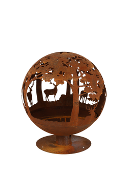 Fallen Fruits Woodland Globe Firepit, Rust, Rust