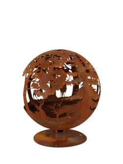 Fallen Fruits Woodland Globe Firepit, Rust - view 2, Rust
