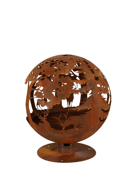Fallen Fruits Woodland Globe Firepit, Rust - view 2, Rust