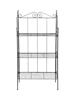Fallen Fruits Folding 3 Tier Etagere Plant Stand, H109cm, Black, Black