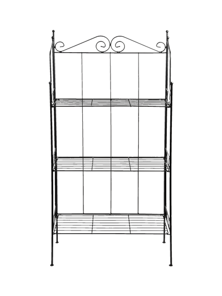 Fallen Fruits Folding 3 Tier Etagere Plant Stand, H109cm, Black, Black