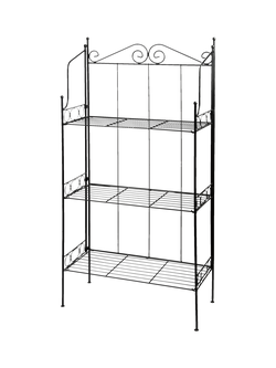 Fallen Fruits Folding 3 Tier Etagere Plant Stand, H109cm, Black - view 2, Black