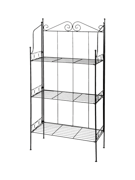 Fallen Fruits Folding 3 Tier Etagere Plant Stand, H109cm, Black - view 2, Black