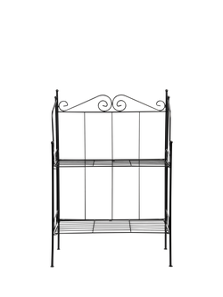 Fallen Fruits Folding 2 Tier Etagere Plant Stand, H79.5cm, Black, Black