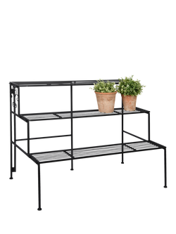 Fallen Fruits Folding 3 Step Etagere Plant Stand, H65cm, Black - view 2, Black