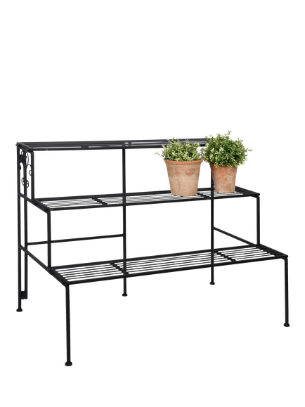 Fallen Fruits Folding 3 Step Etagere Plant Stand, H65cm, Black - view 2, Black
