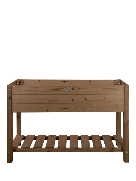 Fallen Fruits Large Spruce Wood Raised Planter, Natural