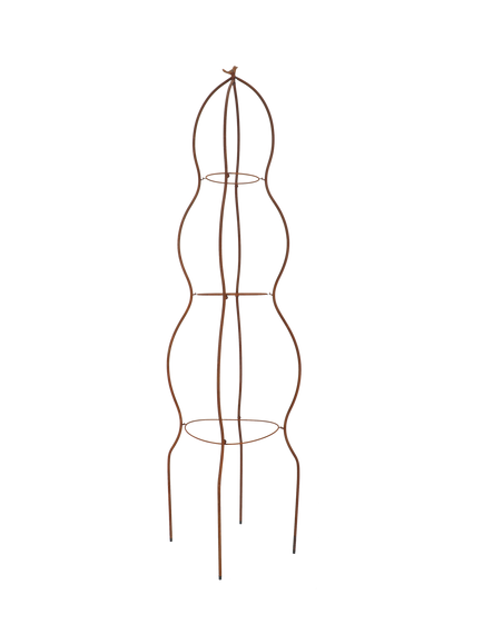 Fallen Fruits Metal Round Plant Support, Rust, Rust