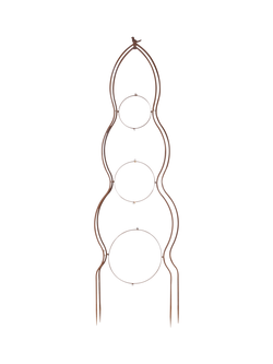 Fallen Fruits Metal Round Plant Support, Rust - view 2, Rust