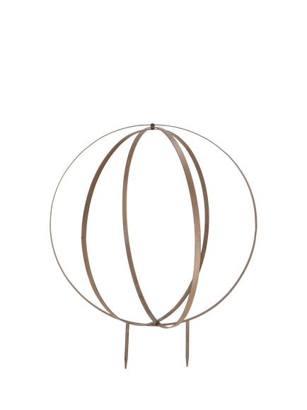 Fallen Fruits Metal 3D Sphere Plant Support, Rust, Rust