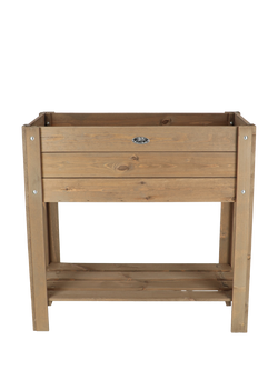 Fallen Fruits Small Spruce Wood Raised Planter, Natural