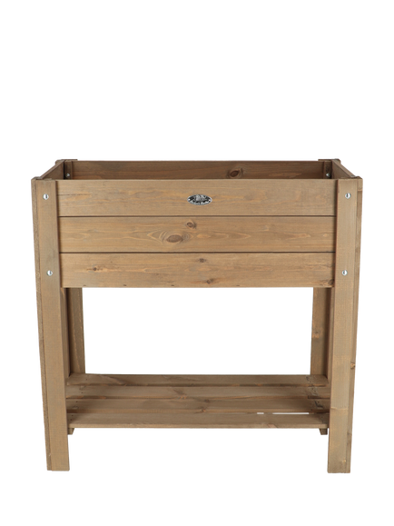 Fallen Fruits Small Spruce Wood Raised Planter, Natural