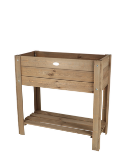 Fallen Fruits Small Spruce Wood Raised Planter - view 2, Natural