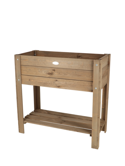 Fallen Fruits Small Spruce Wood Raised Planter - view 2, Natural
