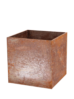 Fallen Fruits Square Trough Planter, 38cm, Rust, Rust