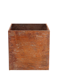 Fallen Fruits Square Trough Planter, 38cm, Rust - view 2, Rust