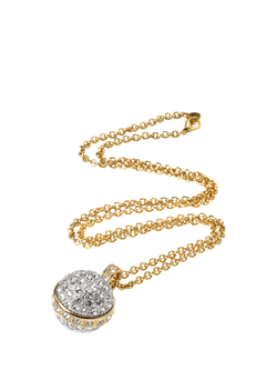 Pre-loved Large Crystal Encrusted Ball Pendant, Gold, Gold