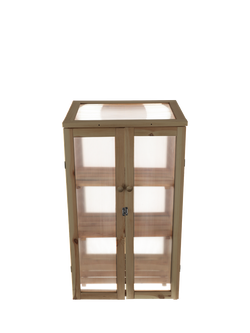 Fallen Fruits Large Upright 3 Shelf Pine Wood Cold Frame, Natural