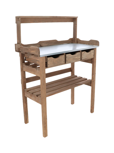 Fallen Fruits Potting Table with Rack - view 2, Natural