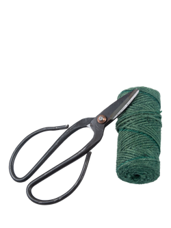 Fallen Fruit Rope & Scissors Garden Plant Tie Set, Natural