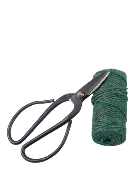 Fallen Fruit Rope & Scissors Garden Plant Tie Set, Natural