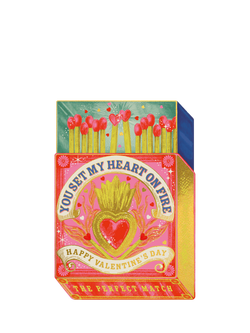 Art File Heart On Fire Valentine's Day Card, Multi