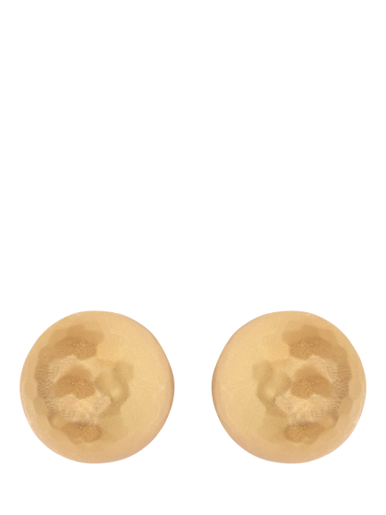 Pre-loved Hammered Dome Clip On Earrings, Circa 1980s, Gold, Gold
