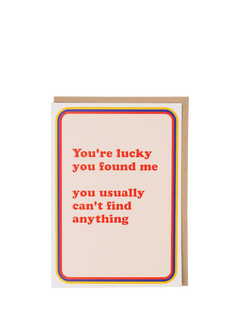 Cath Tate Cards Found Me Valentine's Day Card