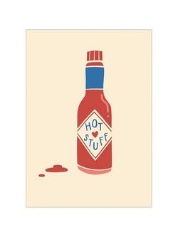 Running With Scissors Chilli Sauce Bottle Valentine's Day Card, Multi