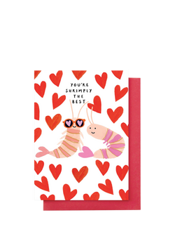 Stop the Clock Design Shrimply The Best Valentine's Day Card, Multi