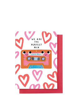 Stop the Clock Design Perfect Mix Tape Valentine's Day Card, Multi