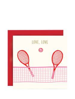 Susan O'Hanlon Tennis Love Valentine's Day Card, Multi