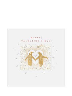 The Proper Mail Company Penguins Valentine's Day Card, Multi