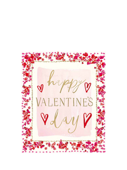 Woodmansterne Flower Border Valentine's Day Card, Multi