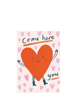 Woodmansterne Come Here You Heart Valentine's Day Card, Multi