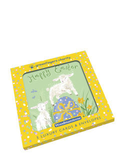 Woodmansterne Leaping Lambs Easter Cards, Pack of 5, Multi