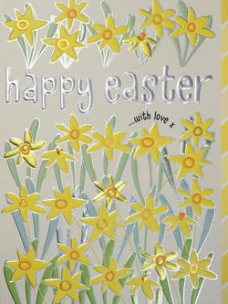 Wendy Jones Blackett Happy Easter Daffodils Easter Card, Multi