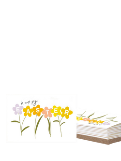 Caroline Gardner Floral Stems Easter Cards, Pack of 6, Multi