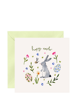 Louise Mulgrew Designs Bunny & Bee Easter Card, Multi