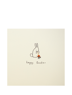 Ruth Jackson Easter Bunny Carrot Easter Card, Multi