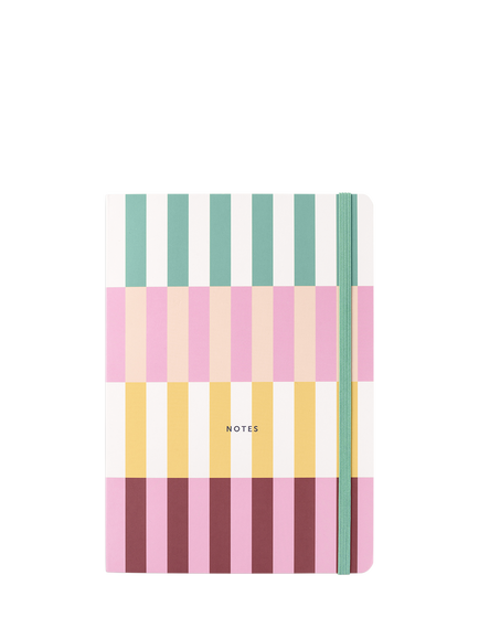 Busy B A5 Busy Life Stripe Notebook, Multi, Multi