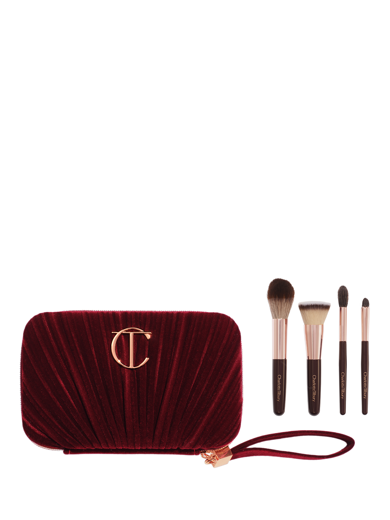 Product image 1 of 4, which shows Charlotte Tilbury Charlotte's Hollywood Mini Brush Christmas Gift Set