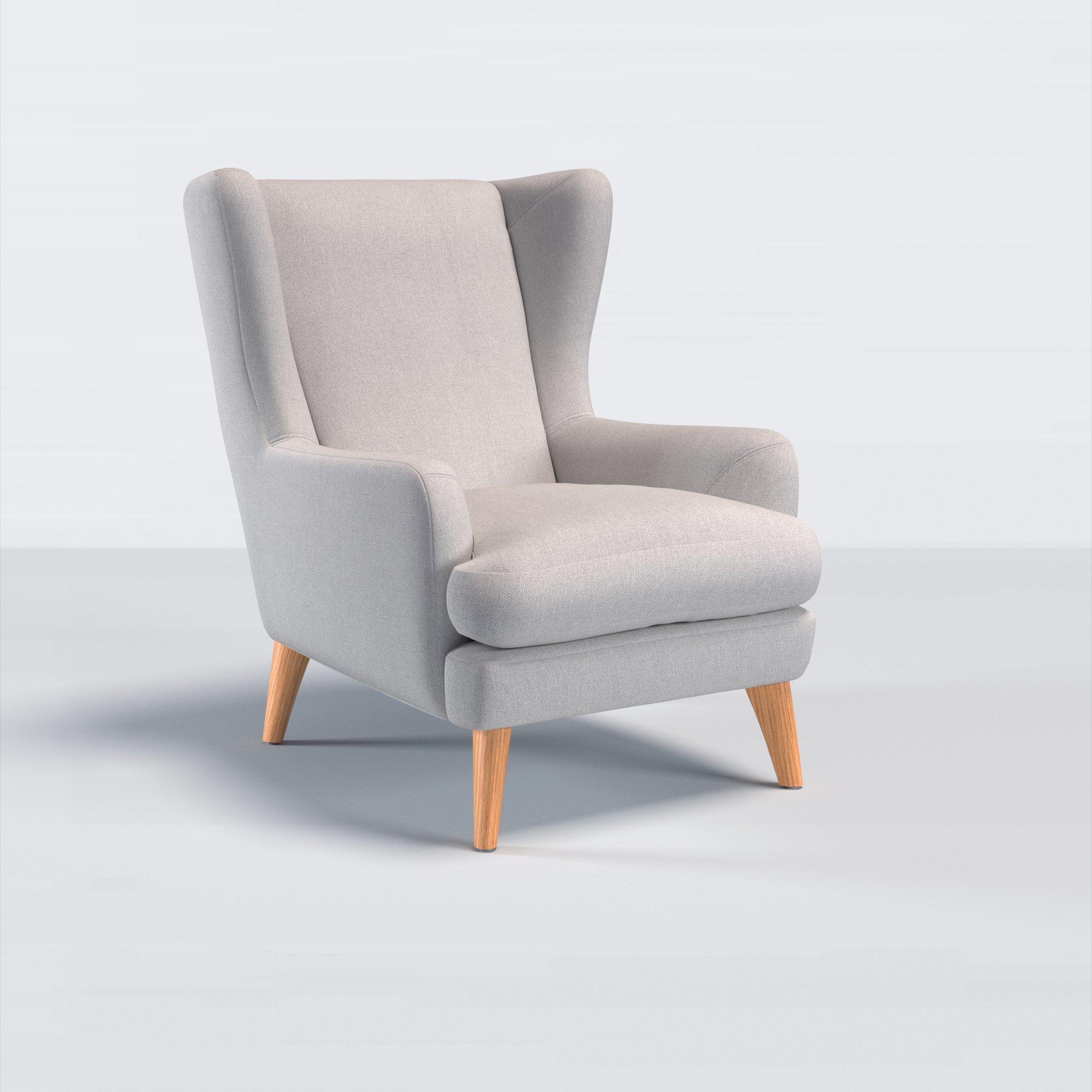 Bergen II Range, John Lewis Bergen II Armchair, Light Leg, Basket Weave Light Grey
