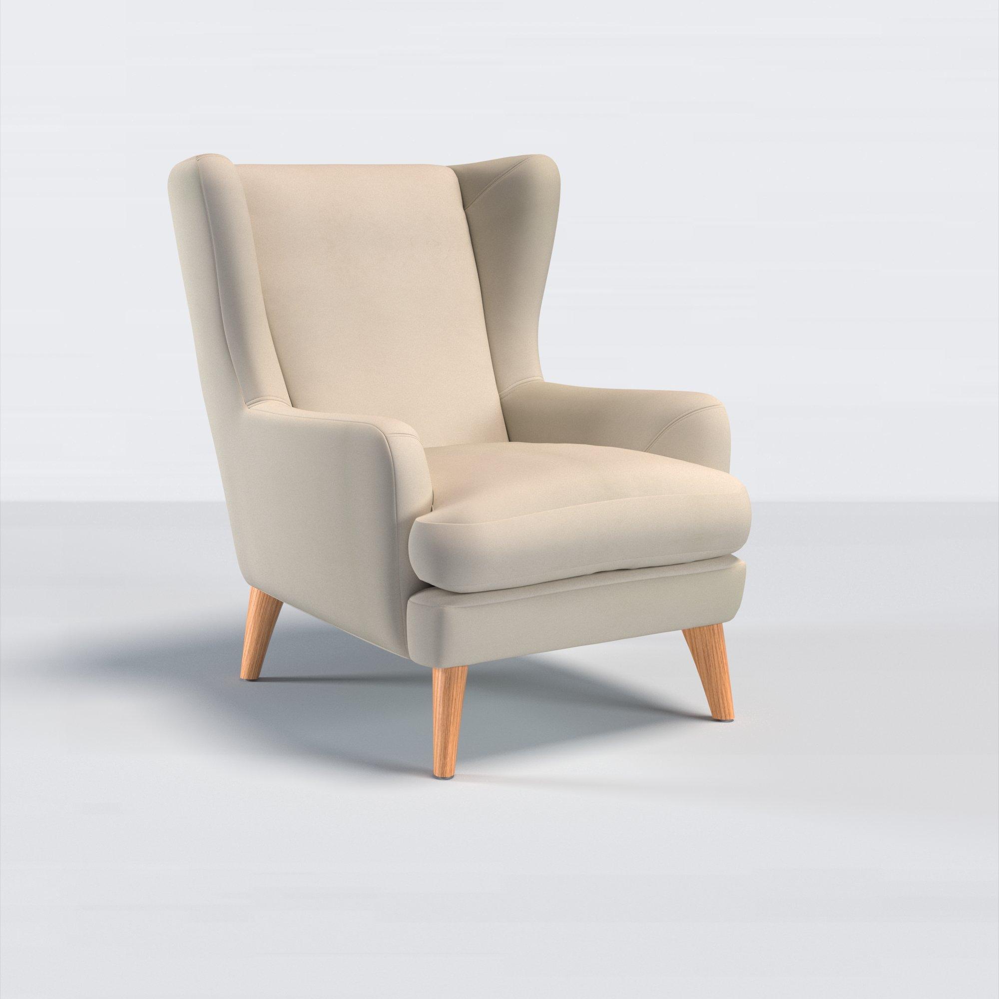 Bergen II Range, John Lewis Bergen II Armchair, Light Leg, Easy Clean Eco Velvet Natural